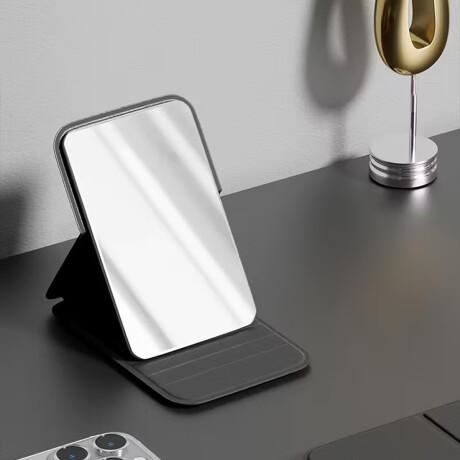 Espejo plegable de viaje - 7x11cm Negro