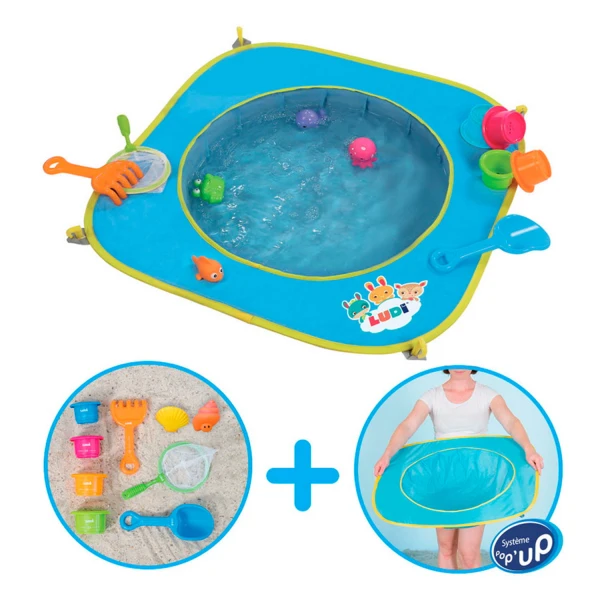 Set Mini Piscina Plegable Infantil Playa Ludi Juguetes Arena Set Mini Piscina Plegable Infantil Playa Ludi Juguetes Arena