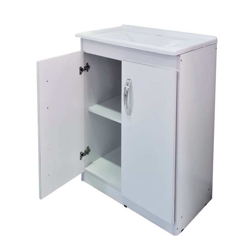 Mueble de Baño con Bacha y Espejo – Piria Blanco Mueble de Baño con Bacha y Espejo – Piria Blanco