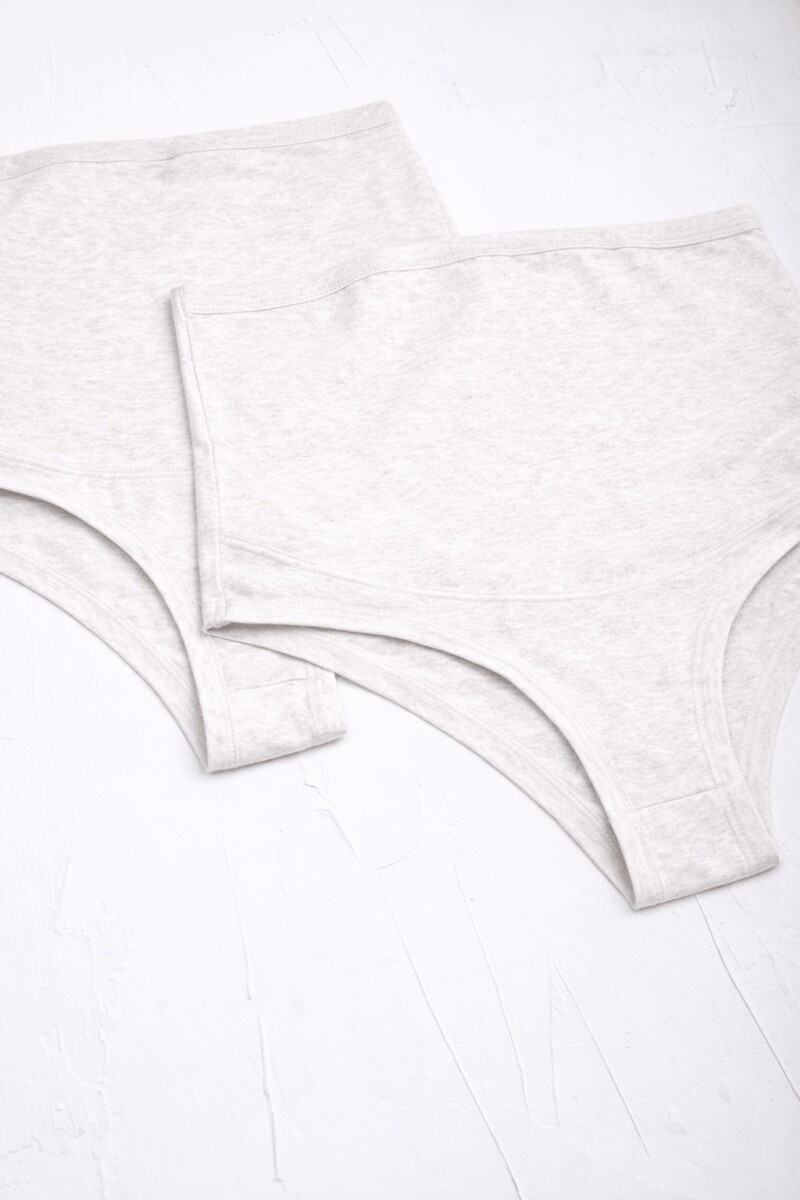 Pack de 2 Bombachas Algodón Rita - Gris Melange 