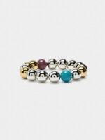 Pulsera Elástica De Abalorios multicolor