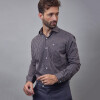Camisa Luxury gris con rayas negras