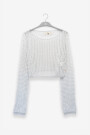 CROP SWEATER Silver