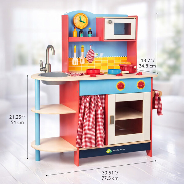 Cocina Cocinita Set Para Niños Tender Leaf Madera Niños Cocina Cocinita Set Para Niños Tender Leaf Madera Niños