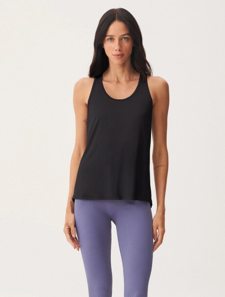 MUSCULOSA DEPORTIVA CON PROTECCIÓN UV NEGRO