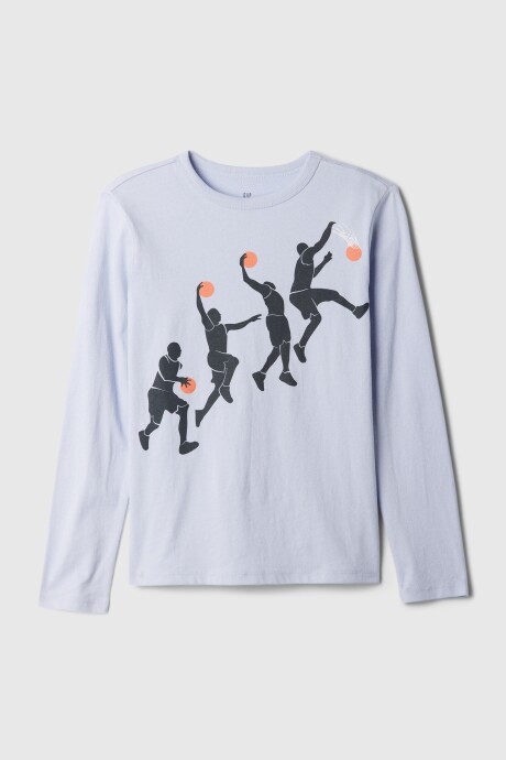 Remera Logo Gap Manga Larga Niño Basketball