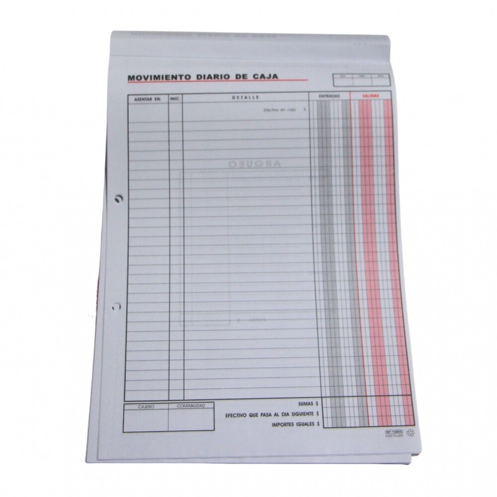 MOVIMIENTO DE CAJA 30 HOJAS 1003 MOVIMIENTO DE CAJA 30 HOJAS 1003