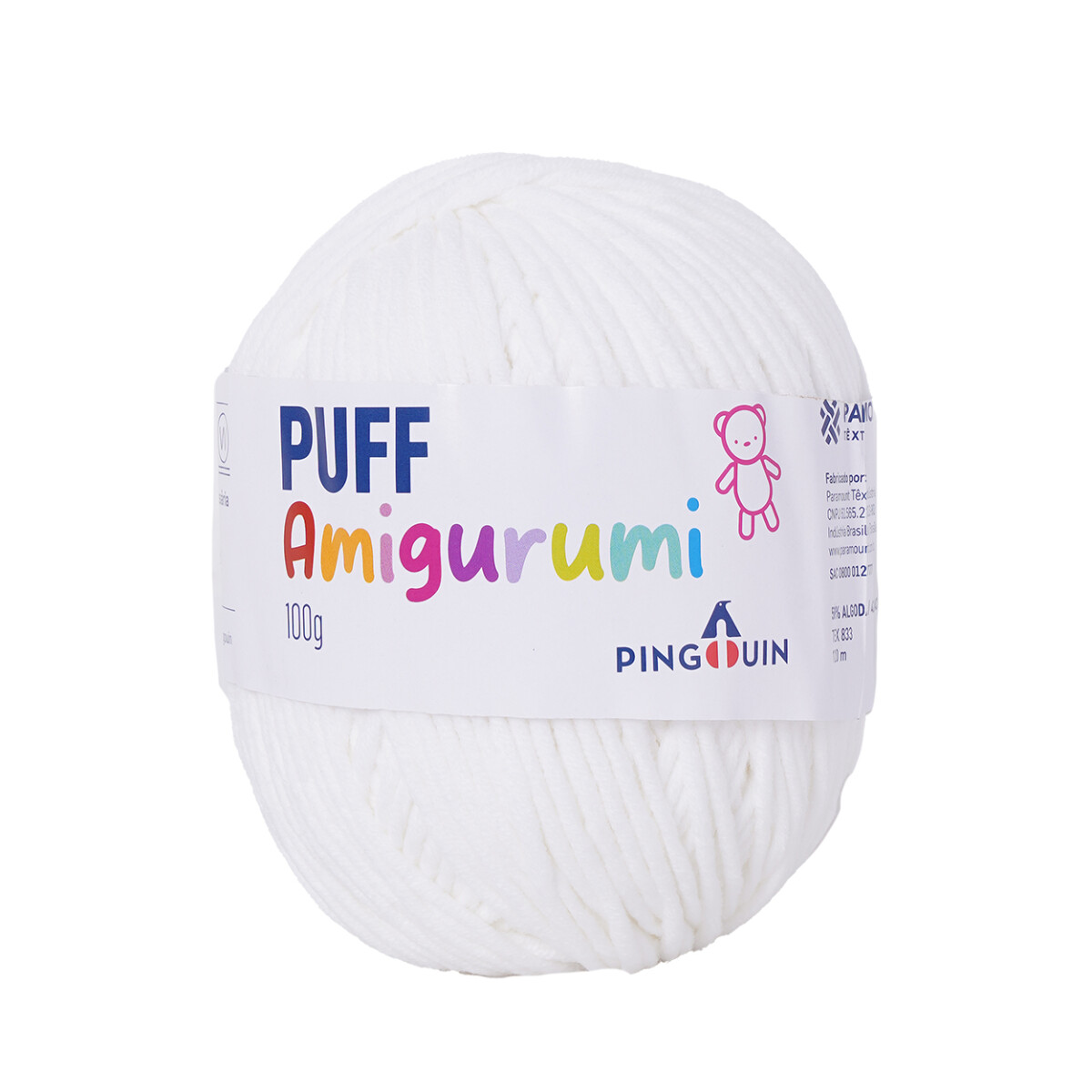 Puff Amigurumi - blanco 