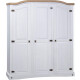 Ropero Estilo Mexicano 3 Puertas 1 Cajón BLANCO y Cera Natural Ropero Estilo Mexicano 3 Puertas 1 Cajón BLANCO y Cera Natural