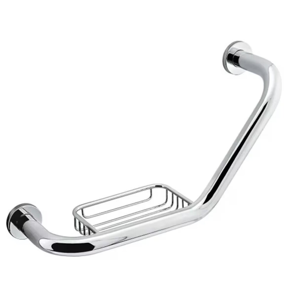 Agarradera en angulo con jabonera acero inox.DMC Agarradera En Angulo Con Jabonera Acero Inox.dmc