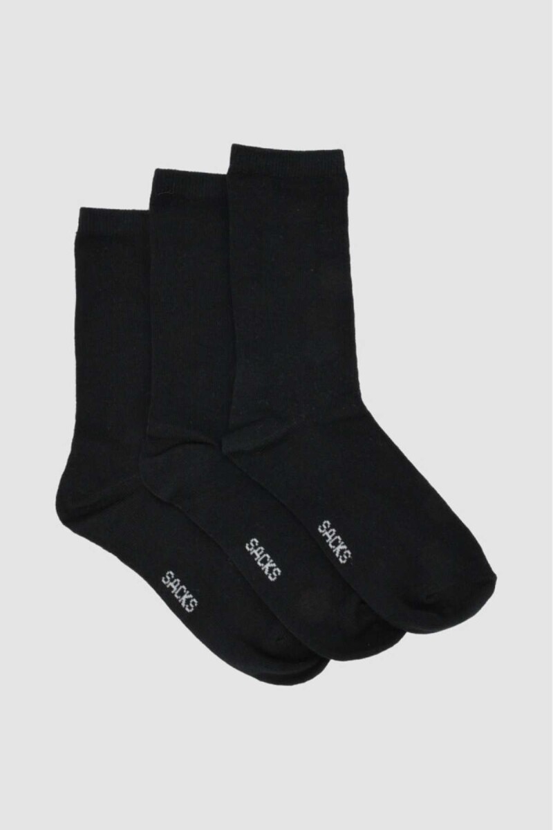 Pack de tres medias lisas. de algodón. en varios colores sur - Variante 40 