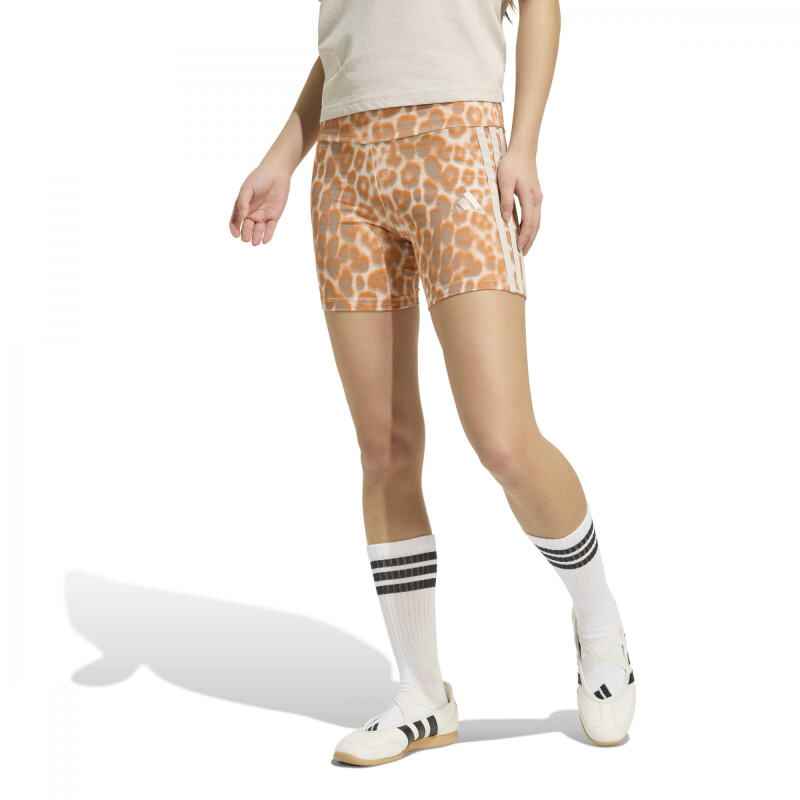 Shorts Adidas W AOP BK Mujer KB8184 Naranja-beige