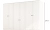Ropero Americano PLUS 6 puertas 4 cajones - 100% MDF Blanco