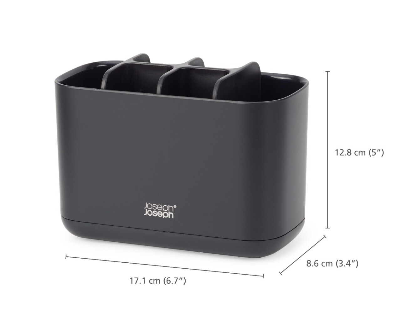 Organizador Grande para Cepillos de Dientes Joseph Joseph EasyStore™ Negro Mate - PREVENTA Organizador Grande para Cepillos de Dientes Joseph Joseph EasyStore™ Negro Mate - PREVENTA