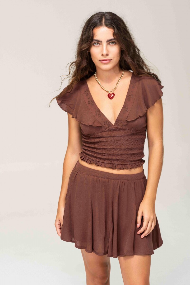 TOP MIA - Marron 
