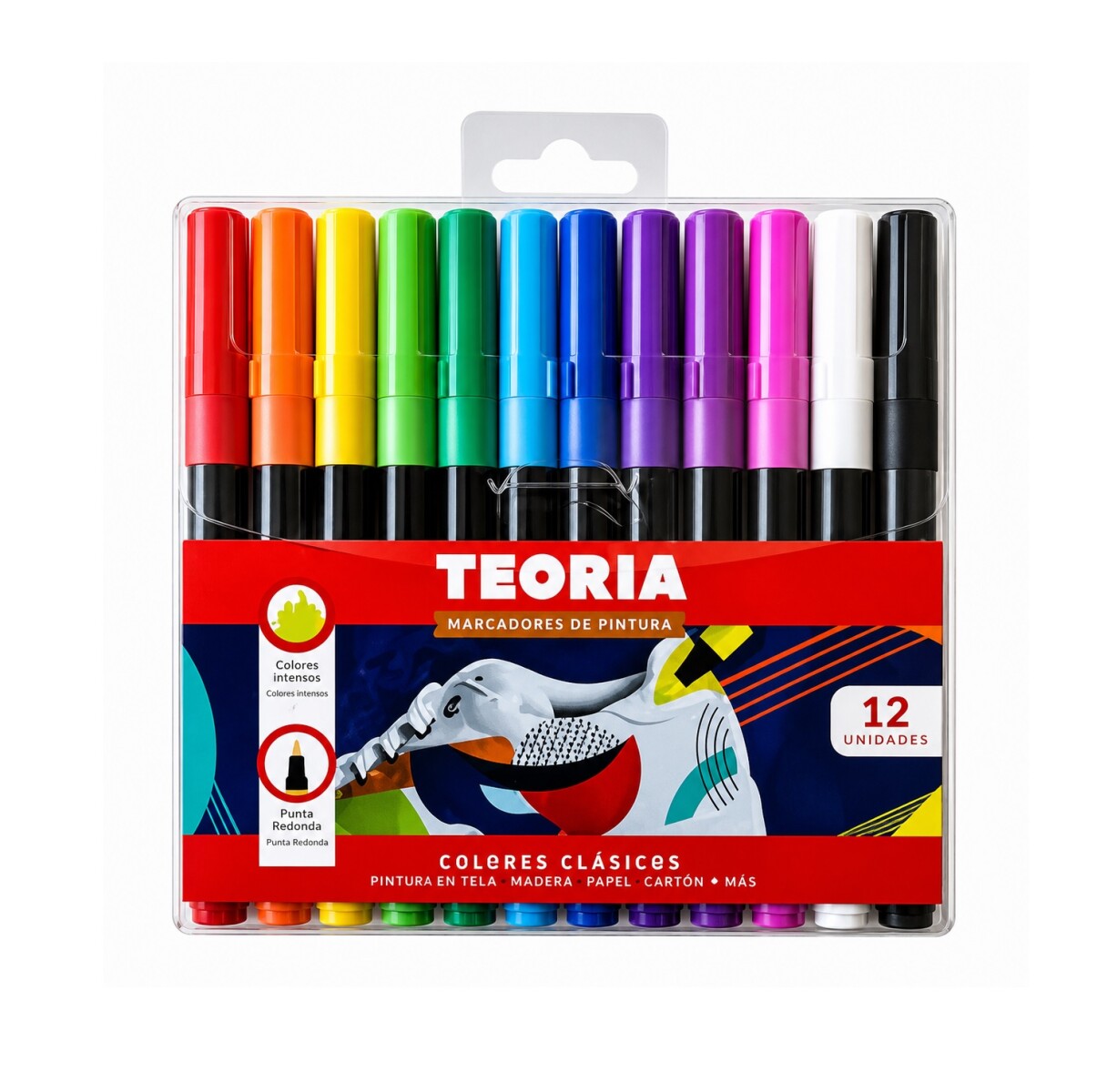Marcadores Colores Clásicos De Pintura Acrílica Teoría+ x12 