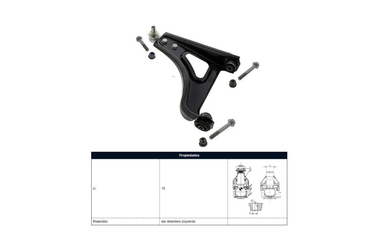 Parilla De Suspension Delantera Renault Twingo 93-25 Izq Parilla De Suspension Delantera Renault Twingo 93-25 Izq