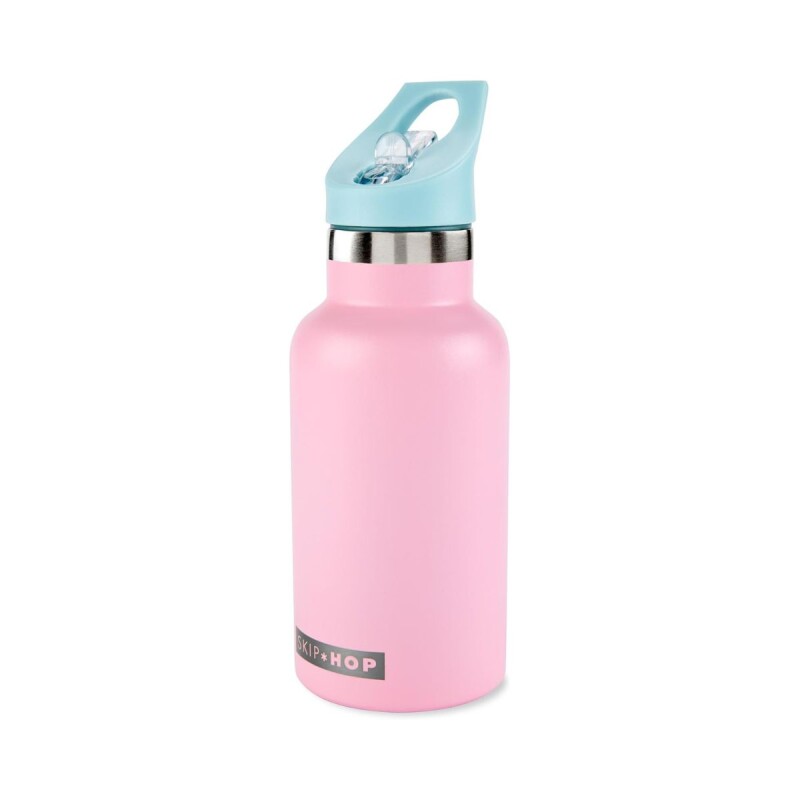Botella infantil de acero inoxidable con stickers Rosa
