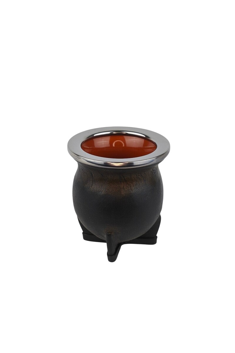 Mate ceramica florero Negro