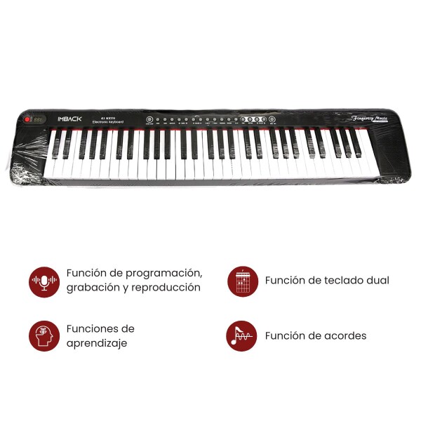Organo Musical Teclado Piano Instrumento 61 Teclas Micrófono 200 Tonos Y Ritmos Con Microfono Imback Organo Musical Teclado Piano Instrumento 61 Teclas Micrófono 200 Tonos Y Ritmos Con Microfono Imback
