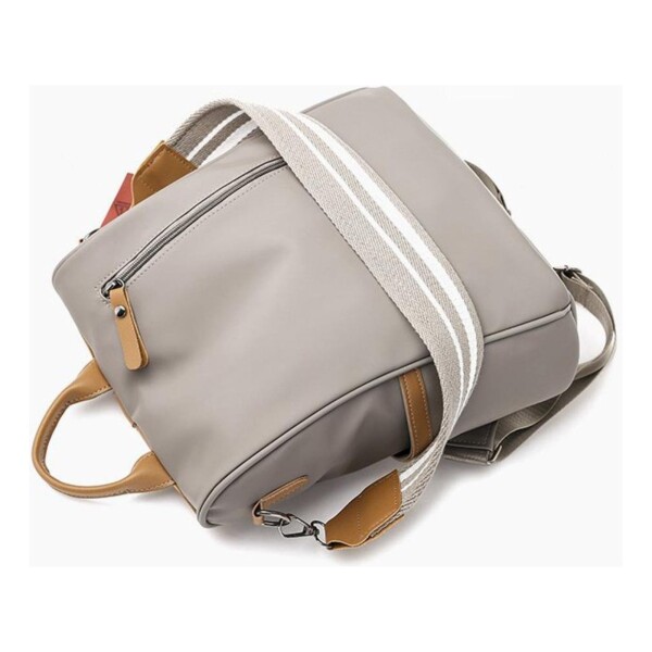 Mochila Bandolera Dama Casual Impermeable Antirrobo Bolso Color Variante Gris