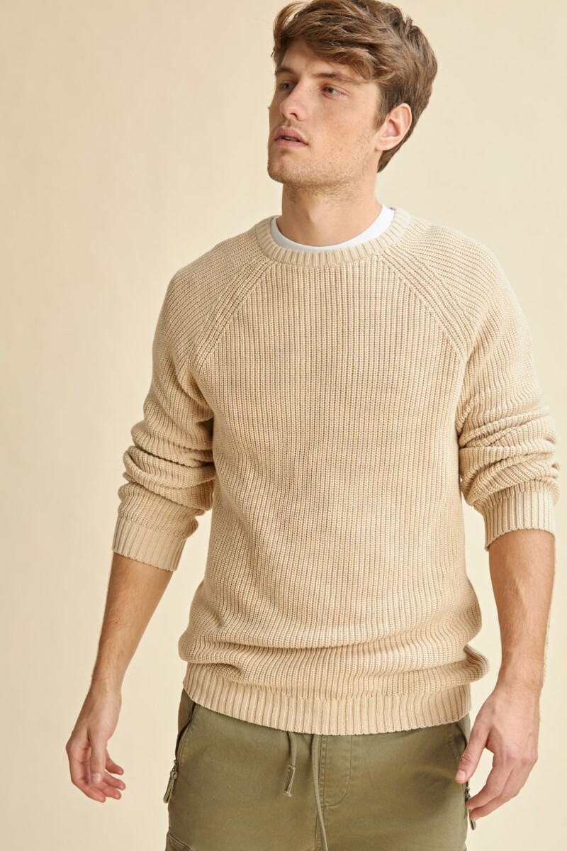 Sweater tejido - Beige 