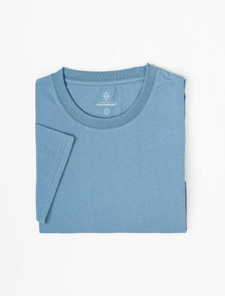 T-shirt m/c lisa azul piedra