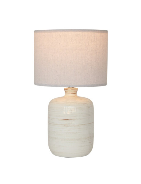 LAMPARA DE MESA CERAMICA D23x38.5CM JASPEADO CREMA LAMPARA DE MESA CERAMICA D23x38.5CM JASPEADO CREMA