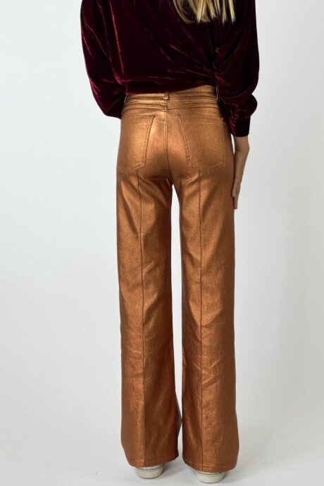 PANTALON METALIZADO FIORENZA COBRE