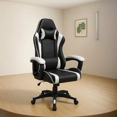 Silla Gamer Pro Giratoria Calidad Pc Players Gaming Play Blanco