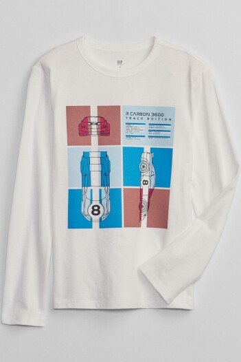 Remera Gráfico Manga Larga Niño New Off White