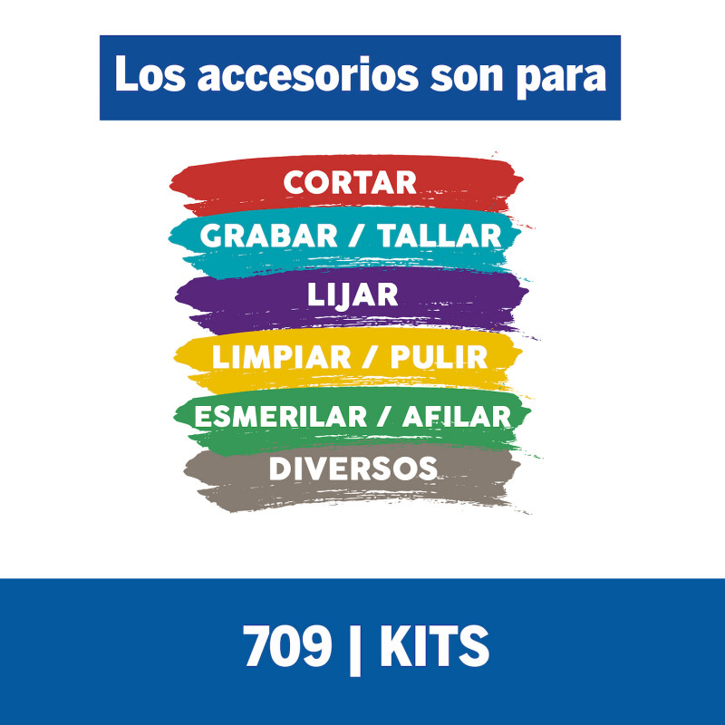 Kit de accesorios de Minitorno Dremel 110 Piezas (Modelo 709) 6 meses / Dremel Unica