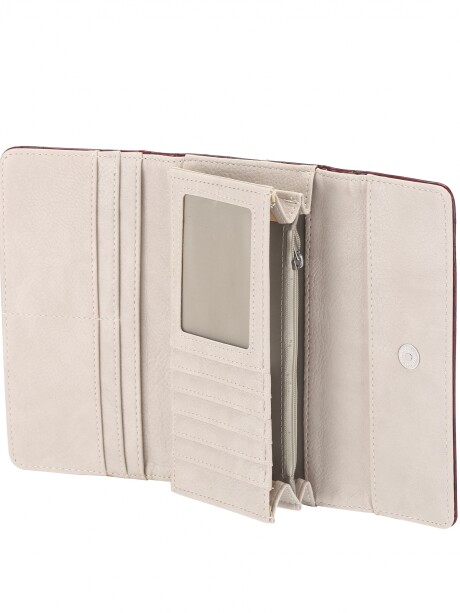Monedero Milán Croco Bordo