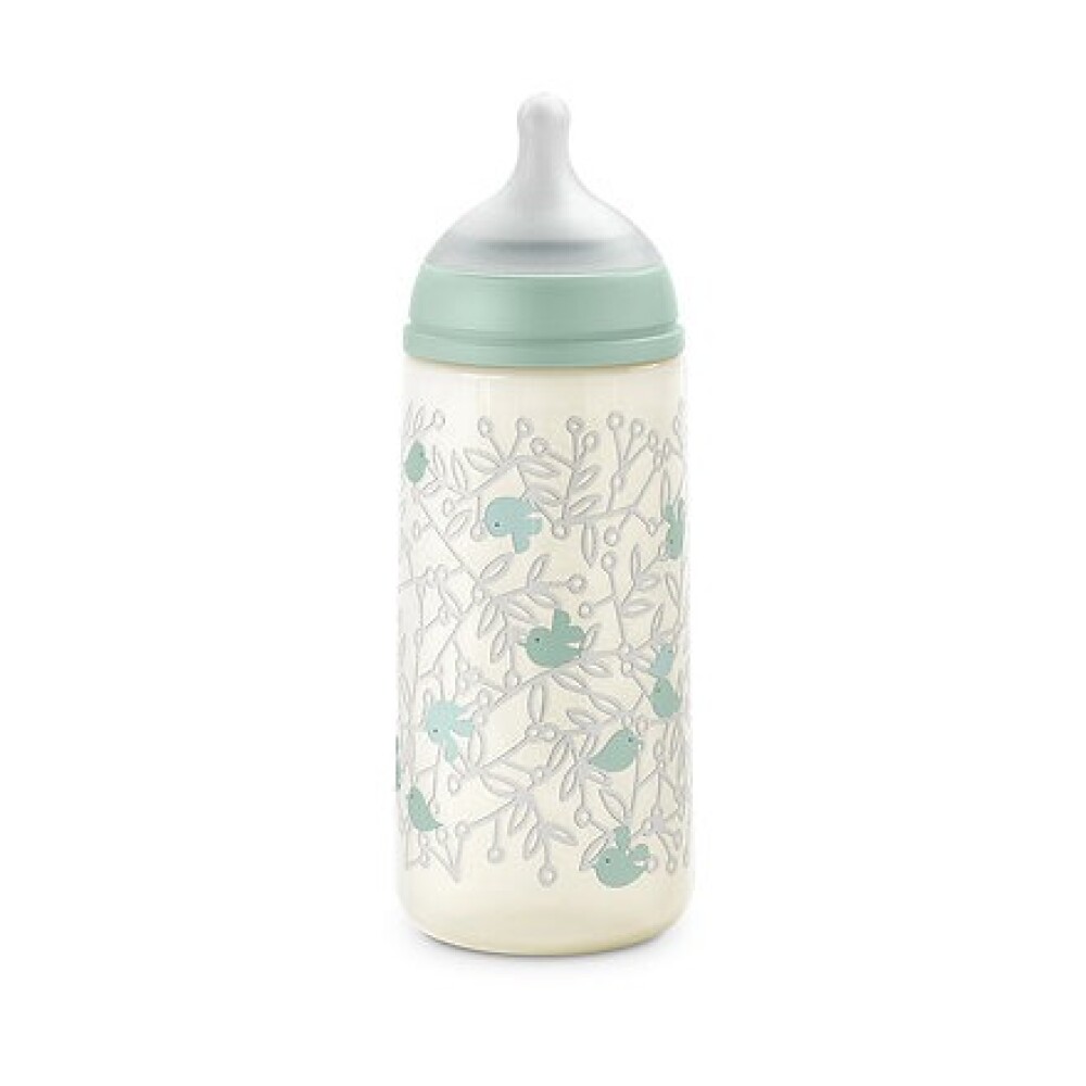 Biberón 360ml tetina fisiológica SX PRO - new prints birds verde agua