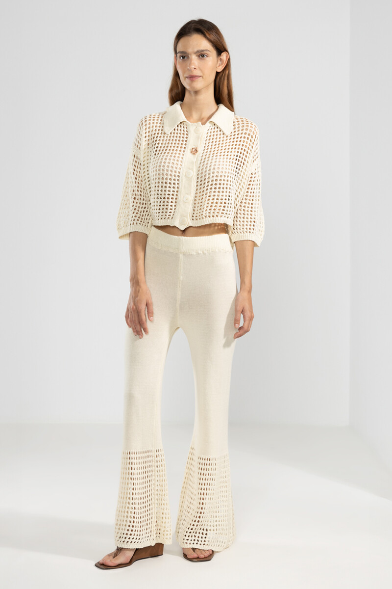 MICA KNIT SHIRT Cream