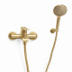 Grifería Ducha Exterior Alassio Oro Semi Mate Aqualia