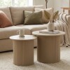 SET MESA CENTRO BEIGE 2PZAS Unica
