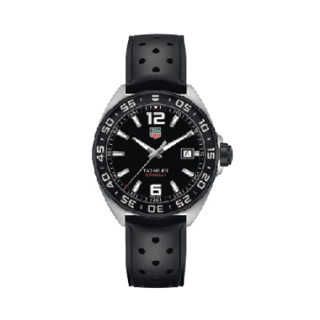 TAG HEUER FORMULA 1 Cuarzo Acero Negro con correa de caucho