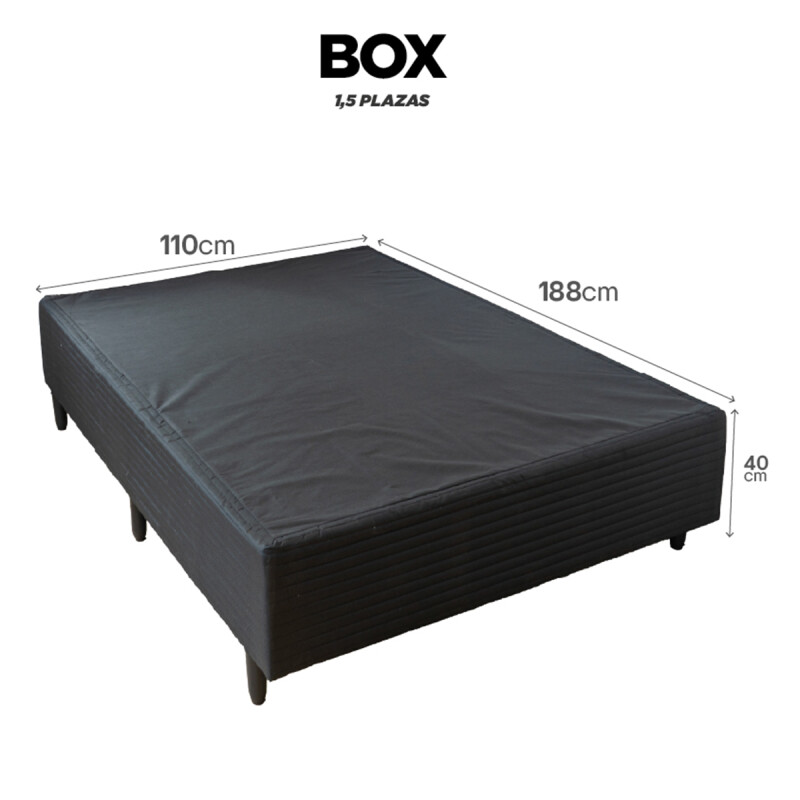 CONJUNTO SOMMIER PETRA PLAZA Y MEDIA TITANIO 100% ESPUMA Conjunto Sommier Petra Plaza Y Media Titanio 100% Espuma