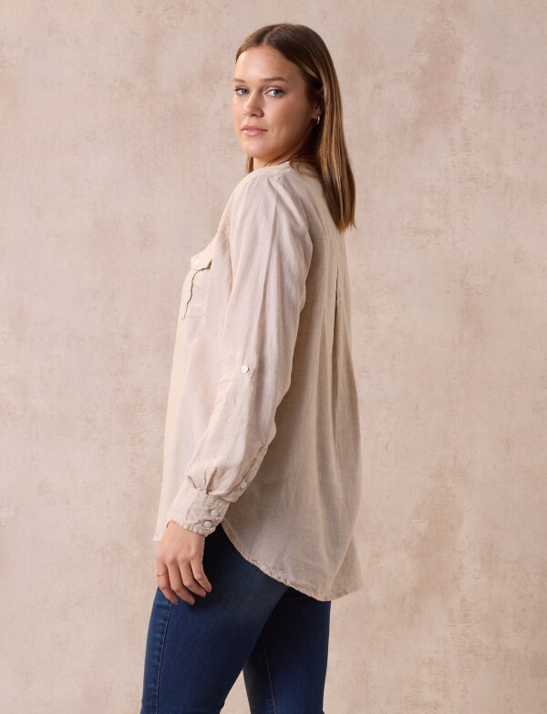 Blusa Lino BEIGE