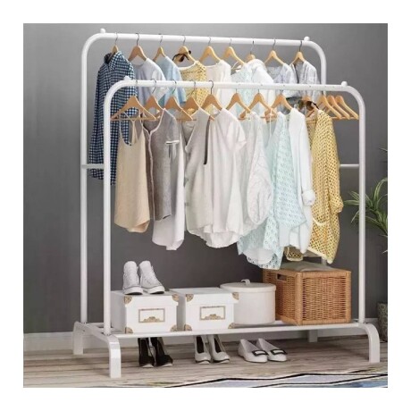 Perchero Organizador de Ropa Closet Hogar de Metal Blanco