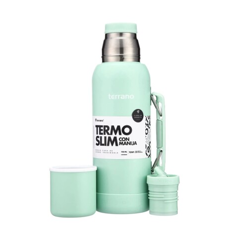 Termo Terrano Slim 750ML Base de Silicona VERDE-AGUA