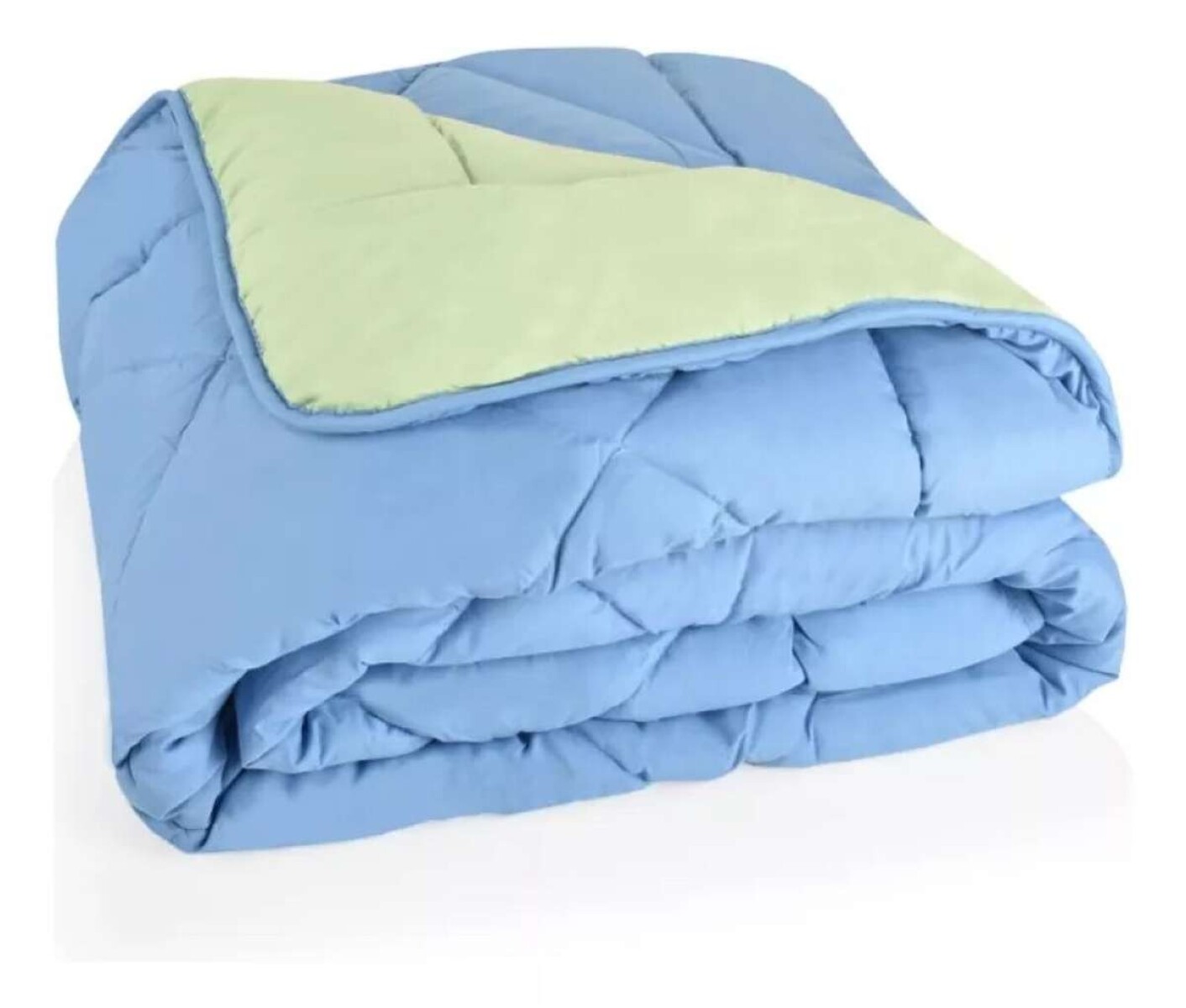 Acolchado Reversible 1 Plaza - Celeste 