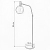 LAMPARA DE PIE PLATA/DOR/NGRO 18X165CM Unica