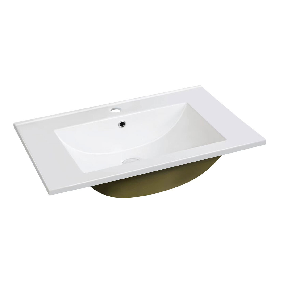 BACHA EN CERAMICA PARA MUEBLE BAÑO - 71X39.5X17 - BLANCO 