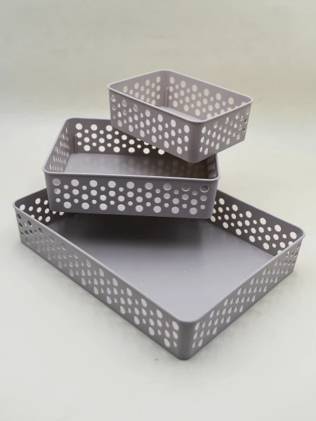 CANASTO ORGANIZADOR SET X3 GRIS
