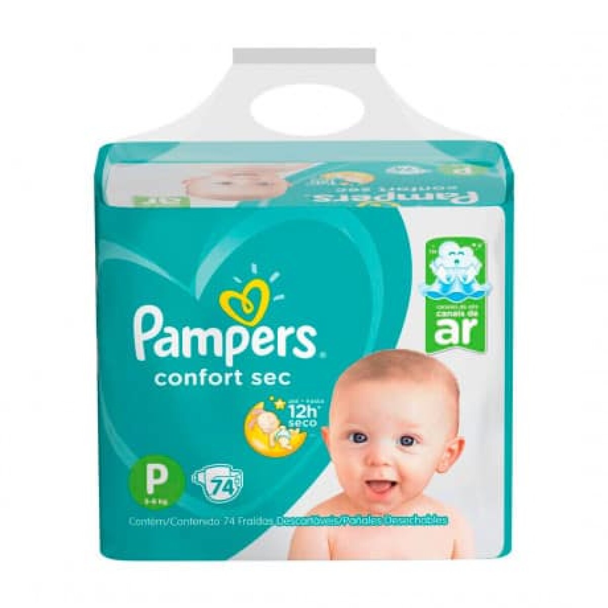 Pañales Pampers Confort Sec P X 72 