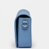 Bandolera The Flap Penny en efecto cuero saffiano Coast Blue