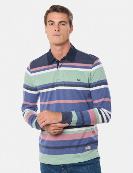 REMERA RAYADA Azul