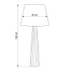 LAMAPARA DE PIE BLANCA/MARRON 42X108CM Unica
